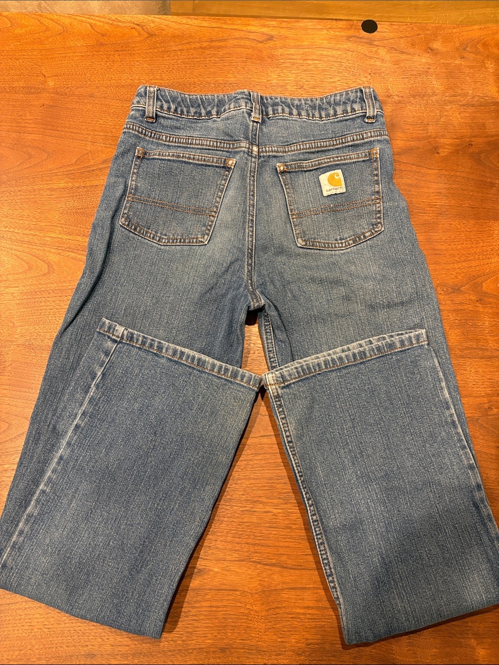 Carhartt Boy’s Medium Blue Relaxed Fit Work Jeans - Size 16